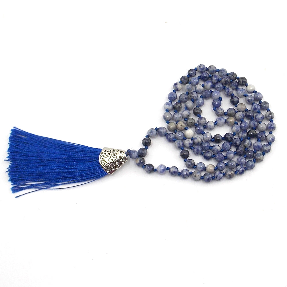 Jap Mala de 108ctas. de 6mm de piedra natural de Sodalita