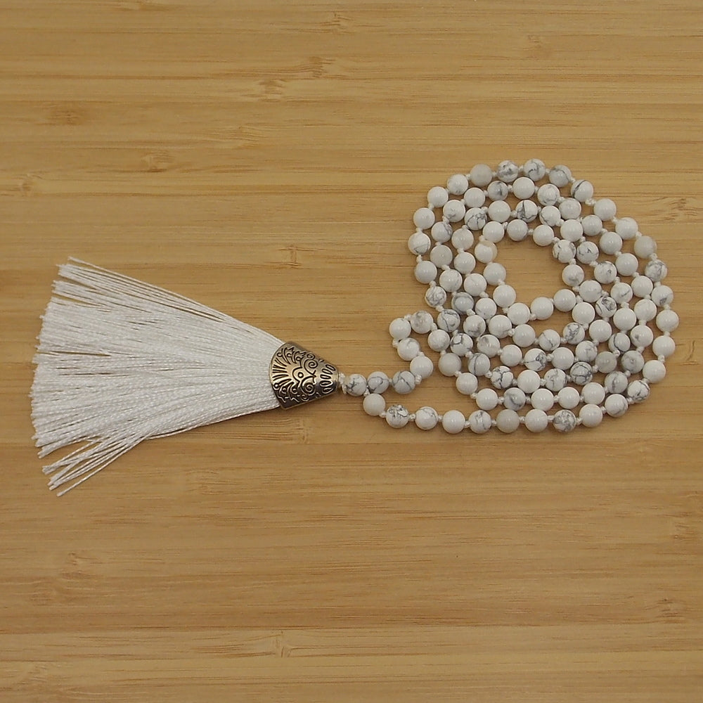 Jap Mala De 108ctas. De 6mm De Piedra Natural De Howlite
