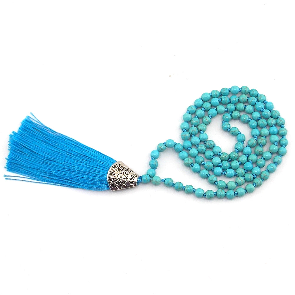 Jap Mala de 108 ctas. de 6mm de piedra natural de Turquesa