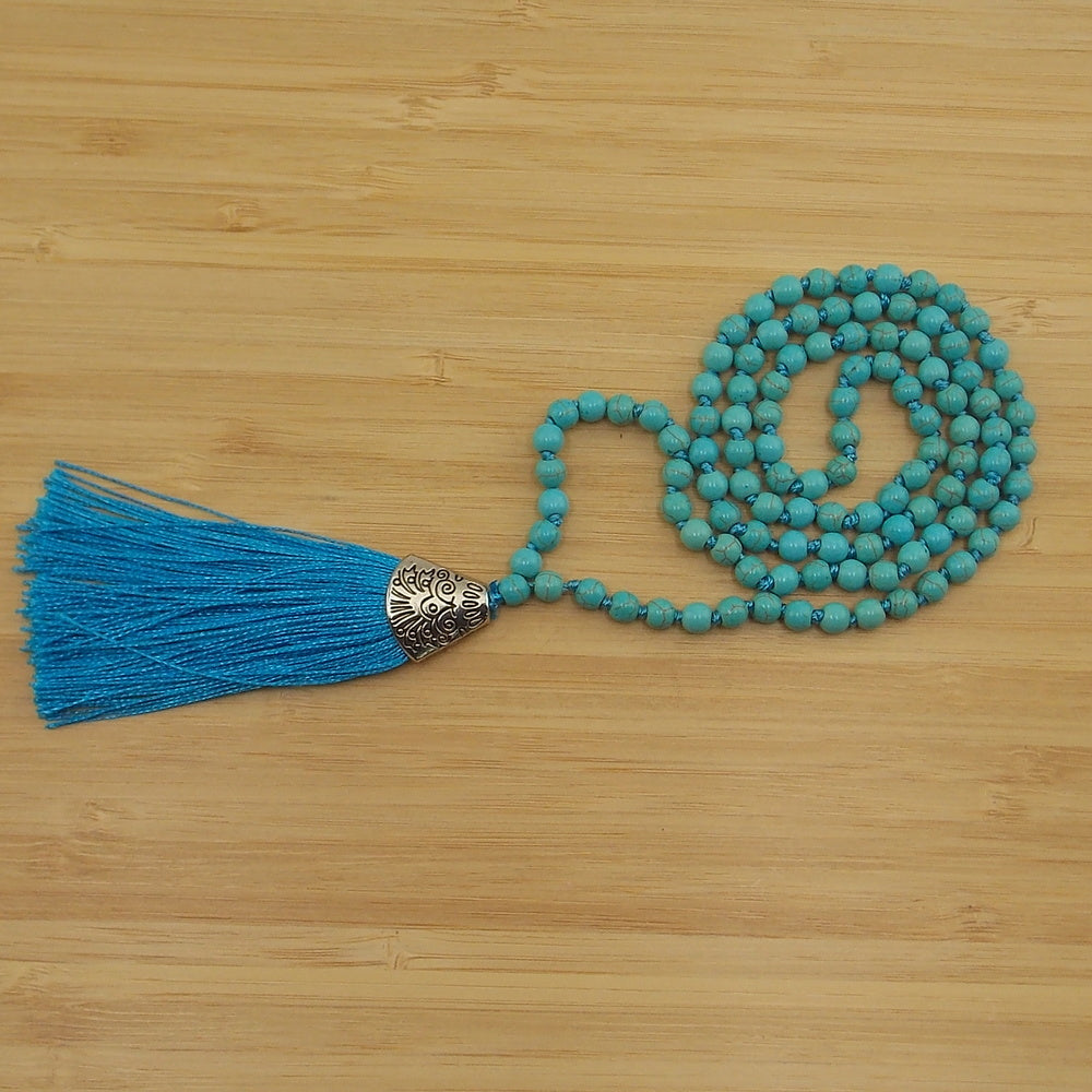 Jap Mala de 108 ctas. de 6mm de piedra natural de Turquesa