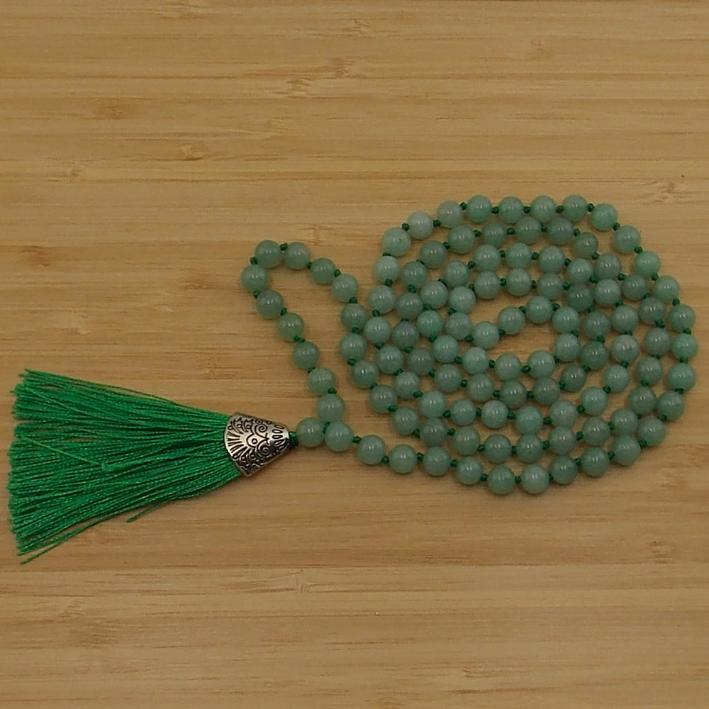 Jap Mala de 108 ctas. de 8mm de piedra natural de Aventurina