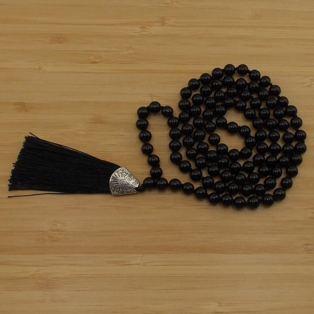 Jap Mala de 108 ctas. de 8mm de piedra natural de Ónix