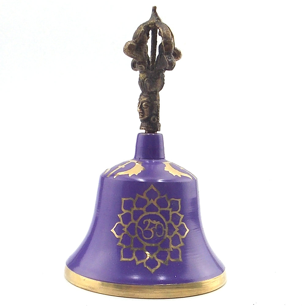 Campana tibetana con simbolo de chakra Saharara de 150x90mm aprox.