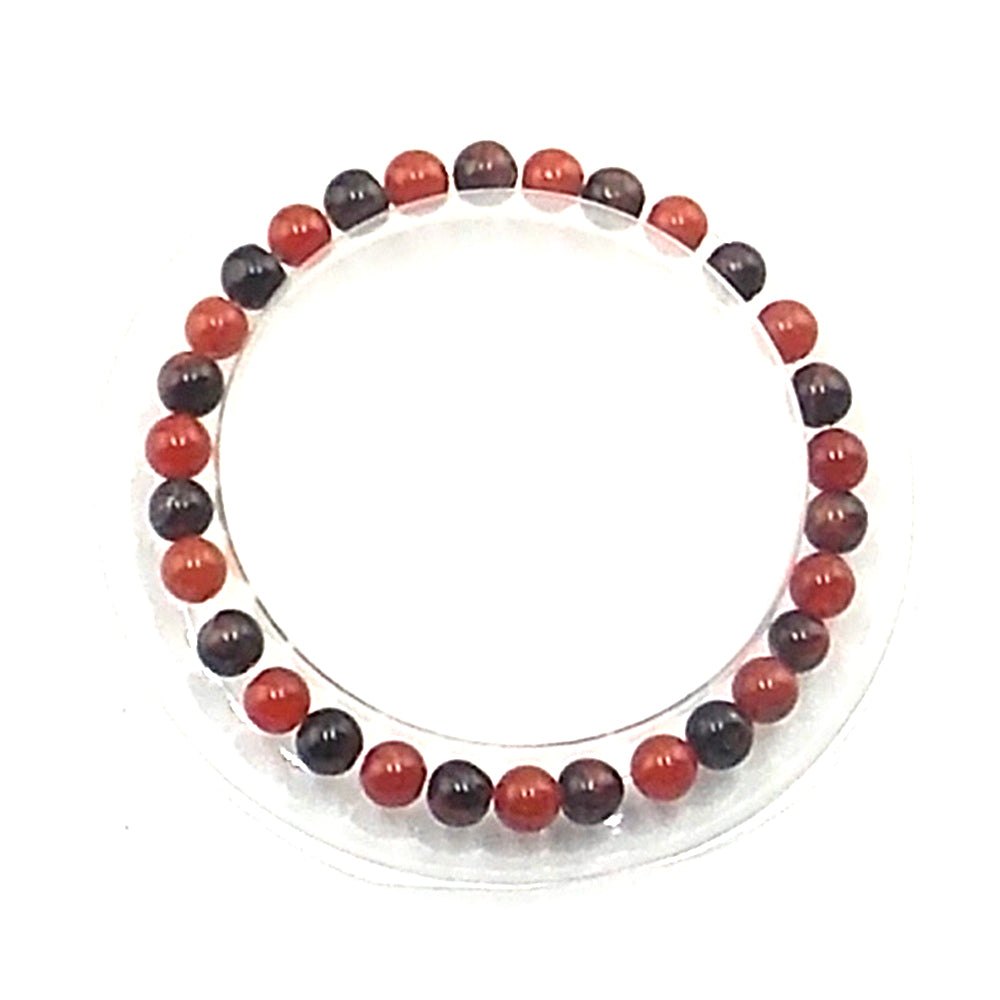 Pulsera de estacion de motivacion (Carneola y Ojo de tigre)