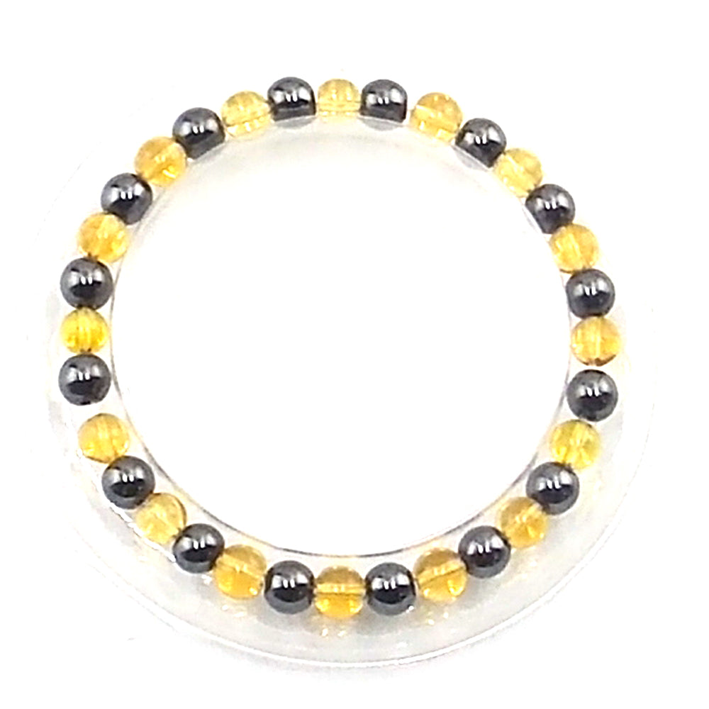 Pulsera manifestacion del dinero 6mm (Citrino y Hematita)