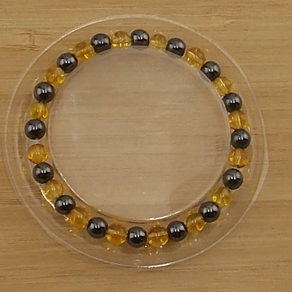 Pulsera manifestacion del dinero 6mm (Citrino y Hematita)