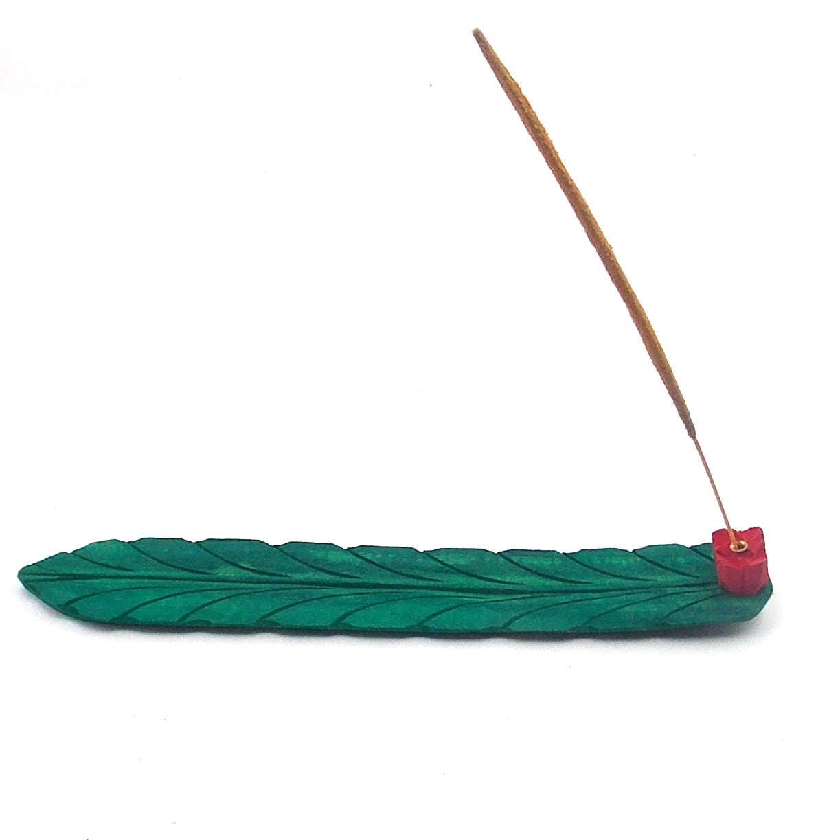 Porta incienso de hoja (verde)