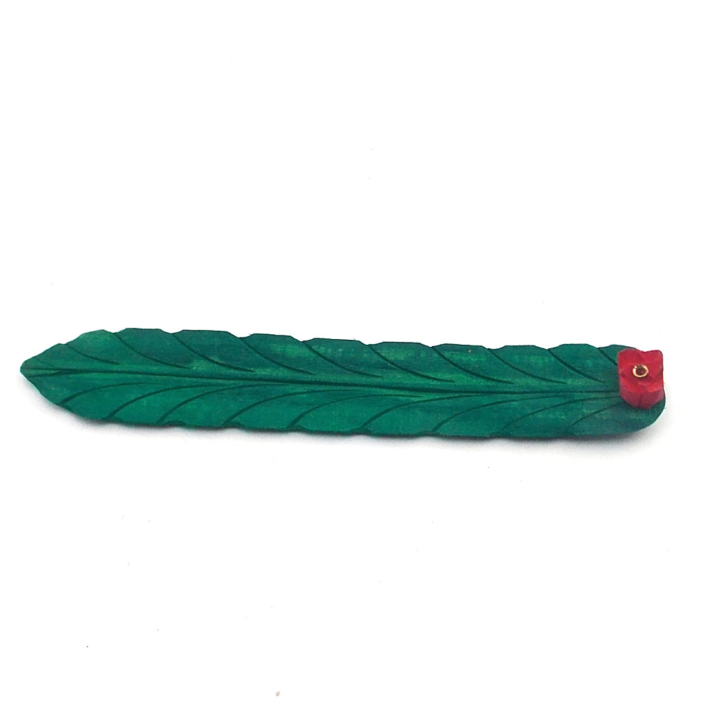 Porta incienso de hoja (verde)