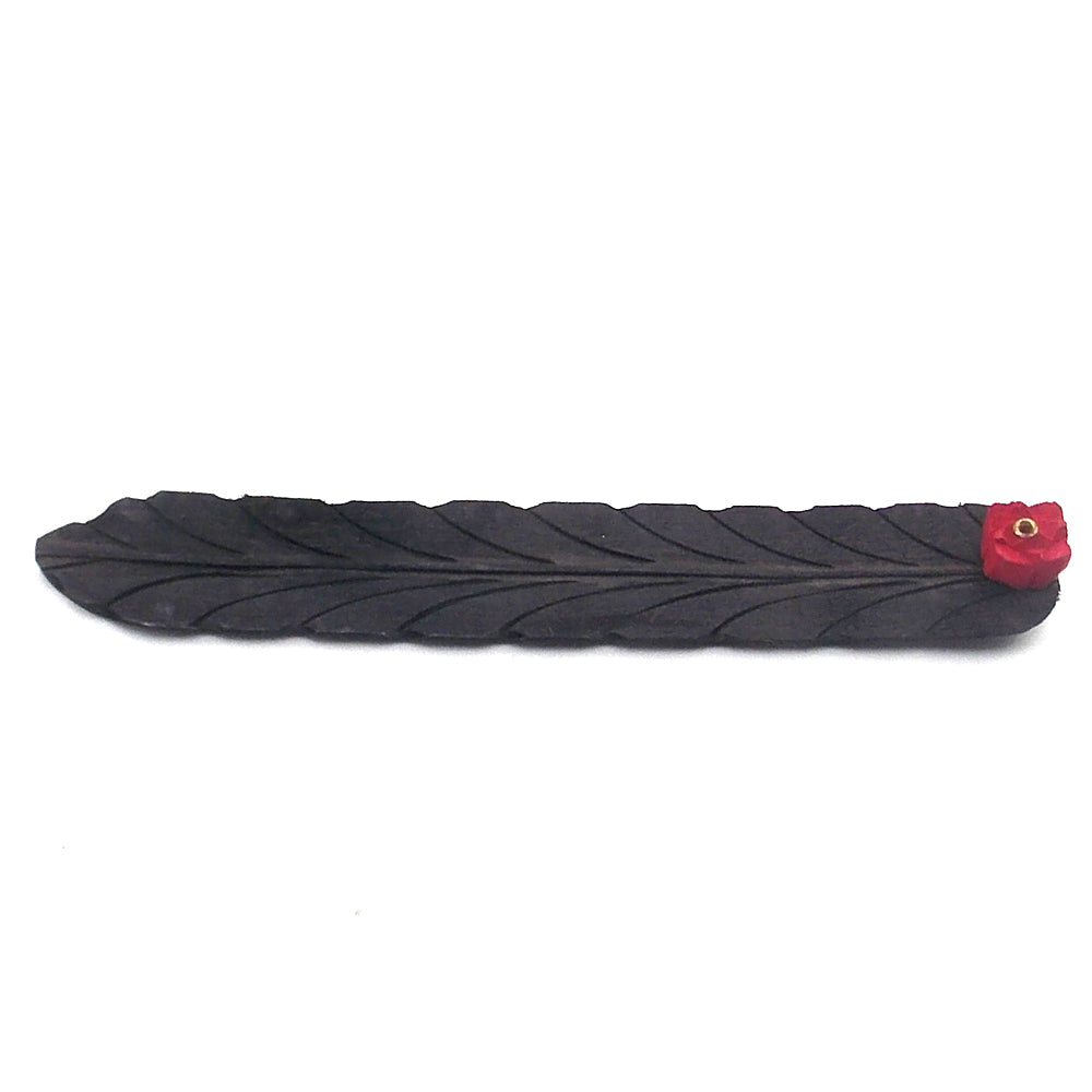 Porta incienso de hoja (negro)