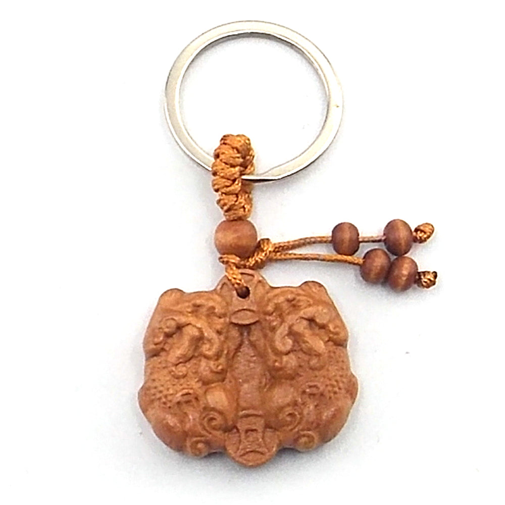 Llavero de madera de Pi Xiu