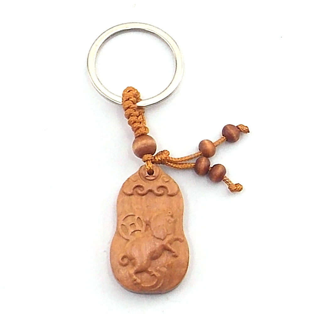 Llavero de madera de cerdo (horoscopo chino)