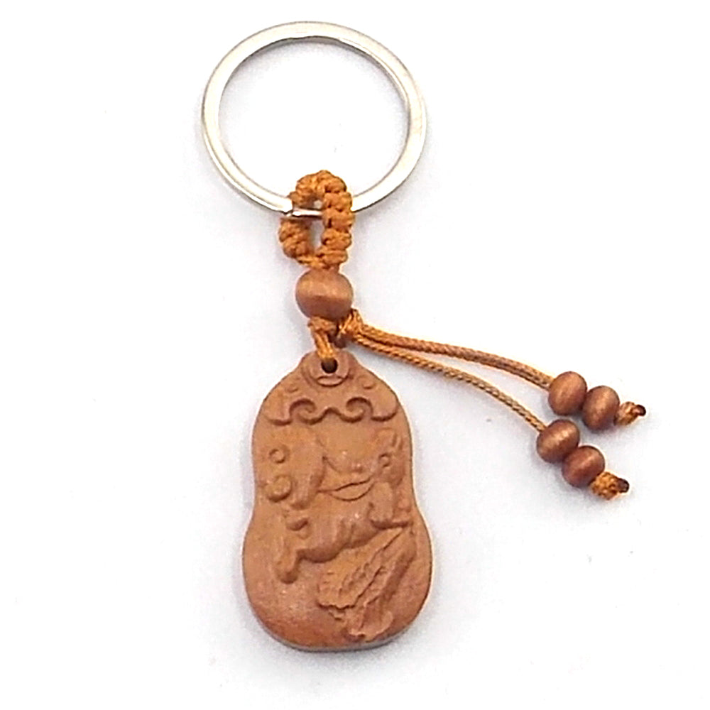 Llavero de madera de conejo (horoscopo chino)
