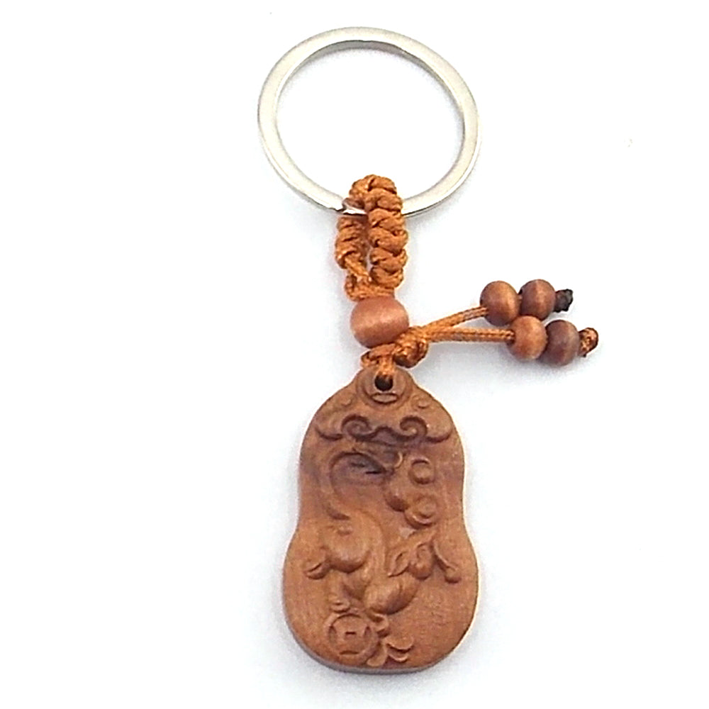 Llavero de madera de rata (horoscopo chino)