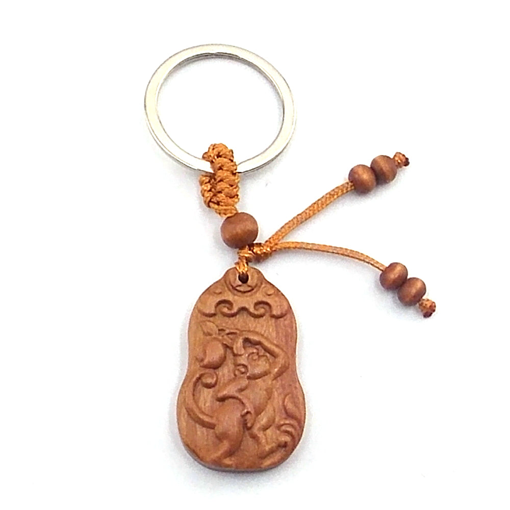 Llavero de madera de mono (horoscopo chino)
