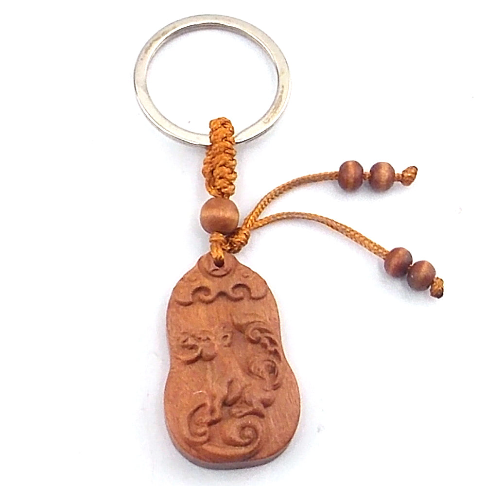 Llavero de madera de perro (horoscopo chino)
