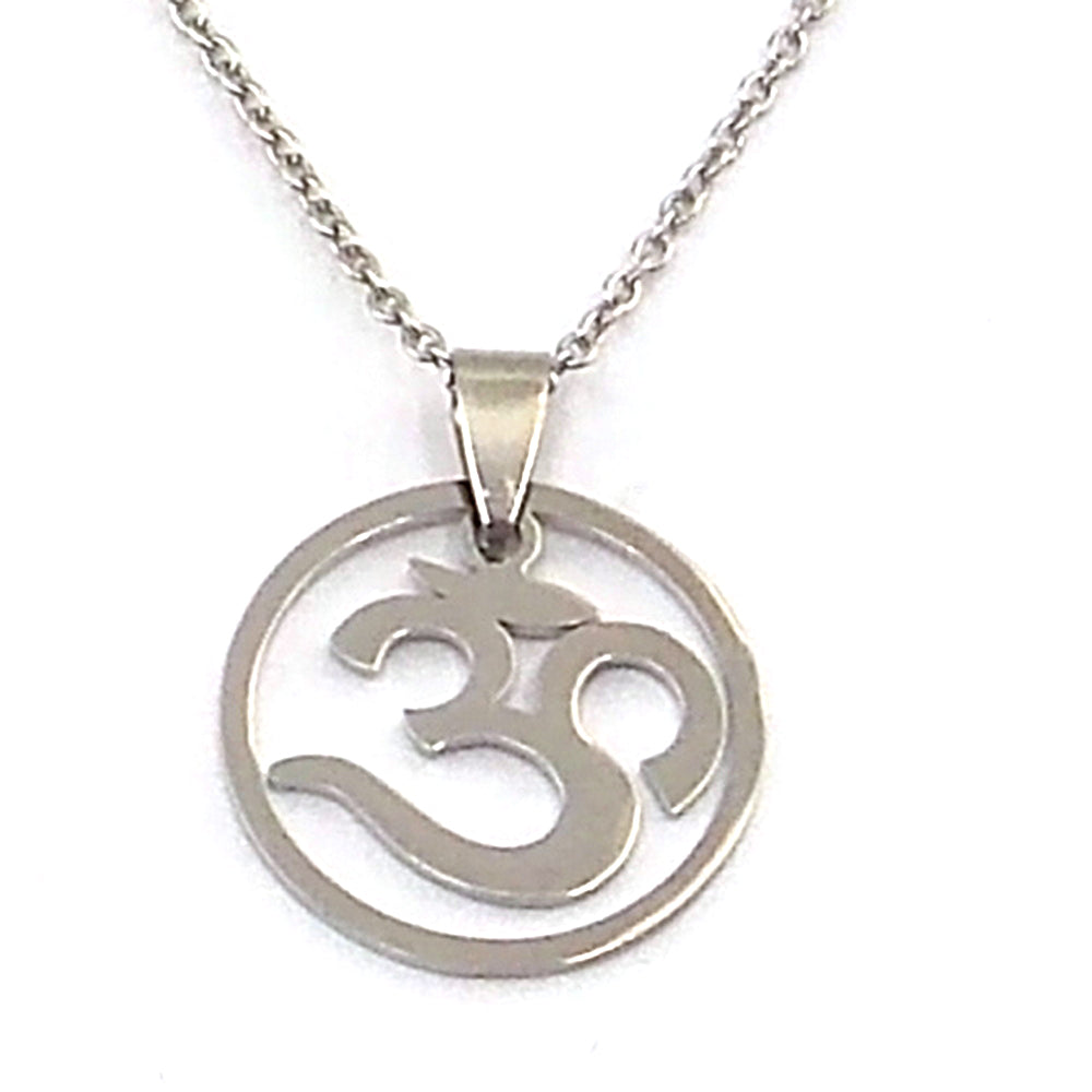 Colgante de acero en forma de Om