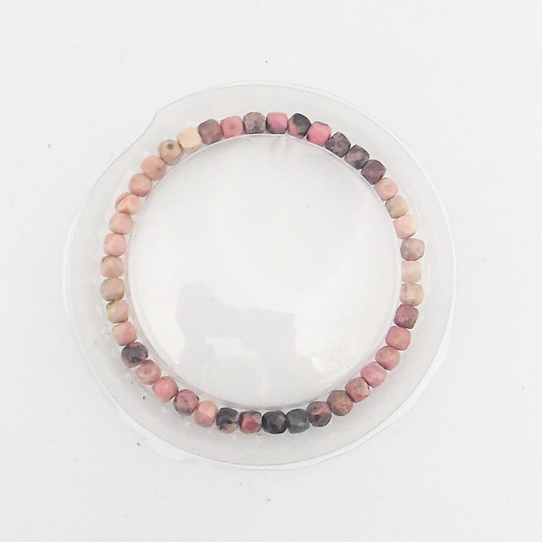 Pulsera de piedra natural de Rodonita de 4x4mm