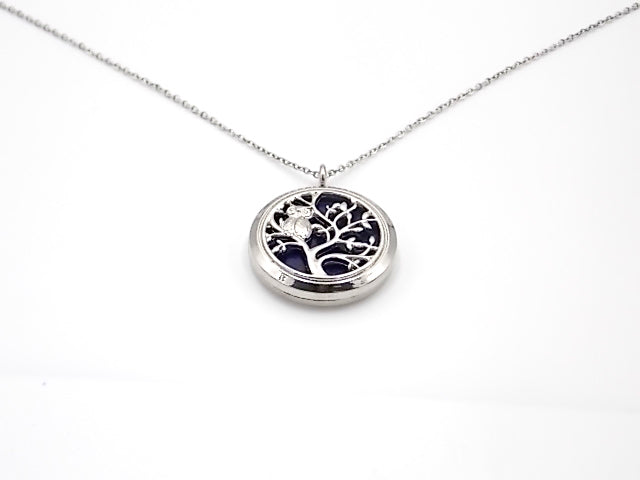 Colgante con motivo de Búho en árbol de la vida con una piedra de Lapislázuli