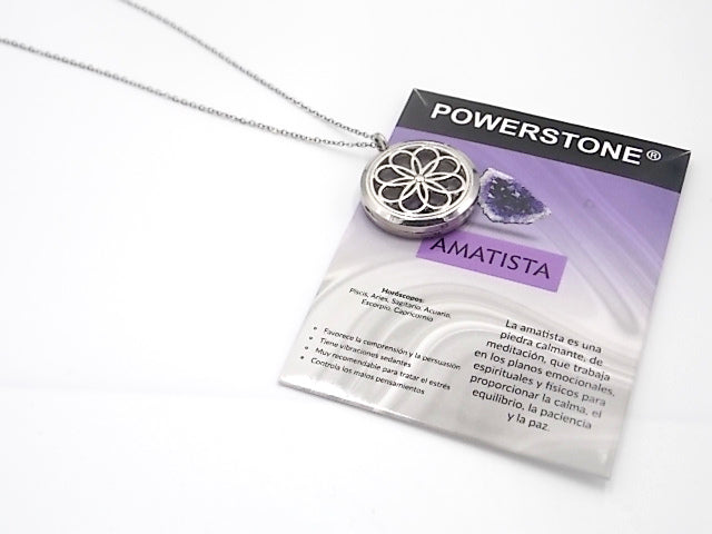 Colgante con motivo de Dríada con una piedra de Amatista