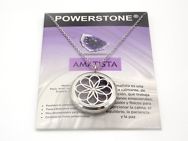 Colgante con motivo de Dríada con una piedra de Amatista