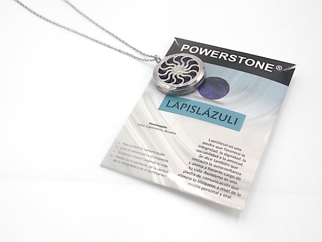 Colgante con motivo de Sol con una piedra de Lapislázuli