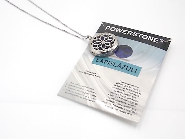 Colgante con motivo de Trébol con una piedra de Lapislázuli