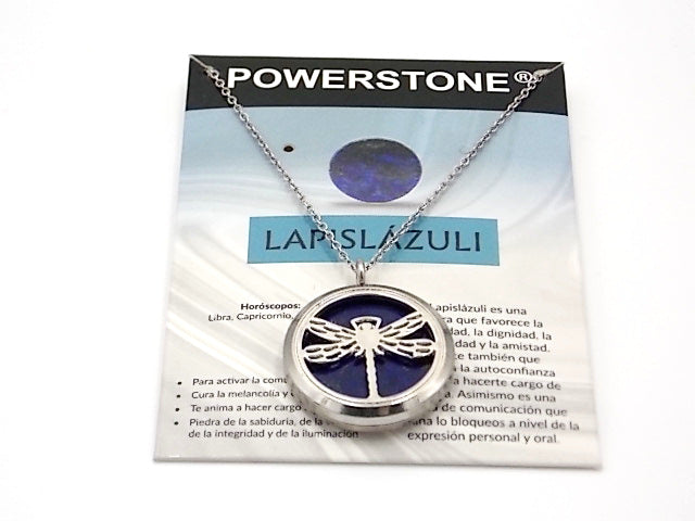 Colgante con motivo de Libélula con una piedra de Lapislázuli