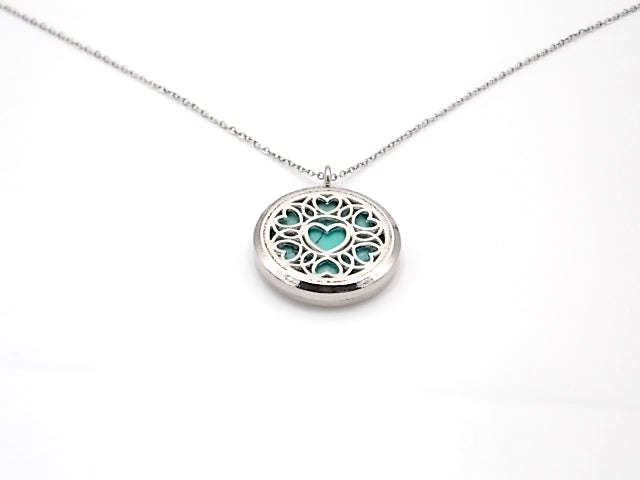 Colgante con motivo de Corazón con una piedra de Turquesa
