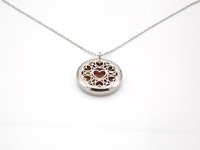 Colgante con motivo de Corazón con una piedra de Carneola