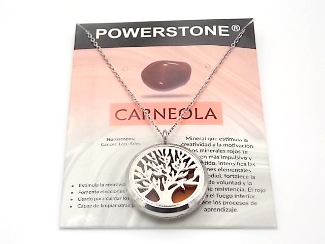 Colgante con motivo de Árbol de la vida 2 con una piedra de Carneola