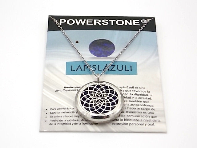Colgante con motivo de Mándala con una piedra de Lapislázuli