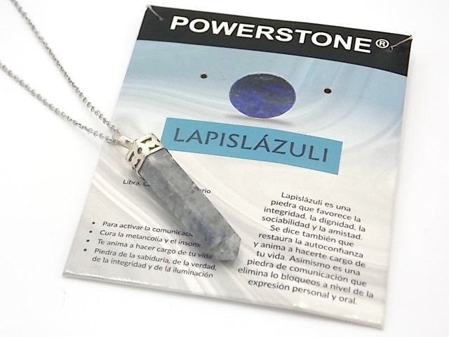 Colgante de piedra natural de Lapislázuli con forma de Obelisco invertido