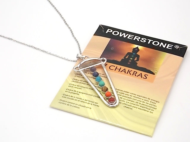 Colgante con las piedras naturales de los 7 chakras con diseño de Vasija