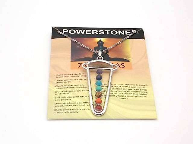 Colgante con las piedras naturales de los 7 chakras con diseño de Vasija