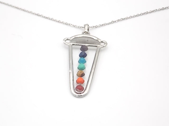 Colgante con las piedras naturales de los 7 chakras con diseño de Vasija