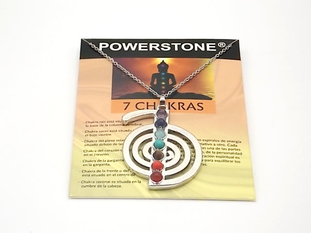 Colgante con las piedras naturales de los 7 chakras con diseño de Choku rei