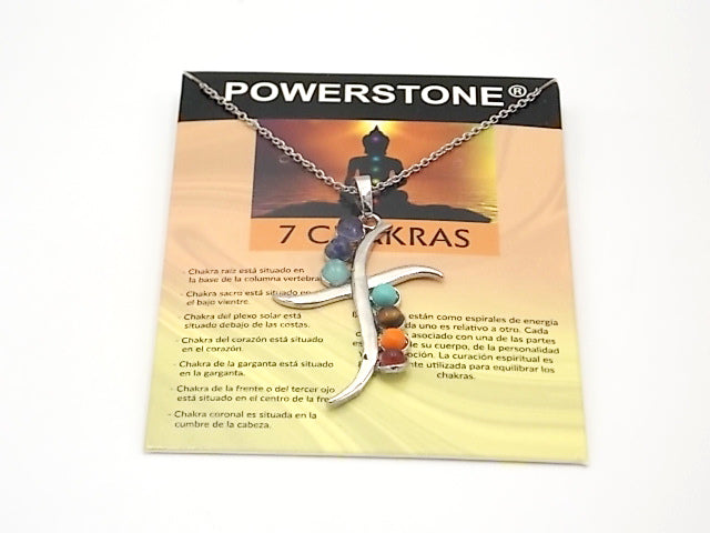 Colgante con las piedras naturales de los 7 chakras con diseño de Espada