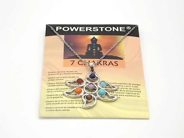Colgante con las piedras naturales de los 7 chakras con diseño de Sol 4