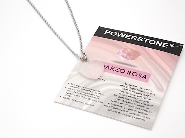 Colgante de piedra natural de Cuarzo rosa en forma de Corazón de 20mm