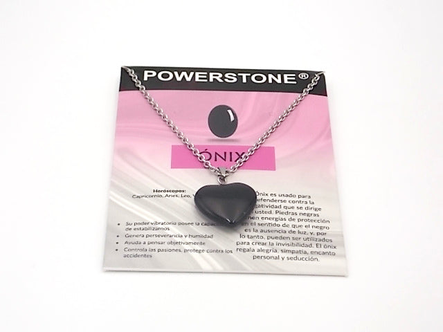 Colgante de piedra natural de Ónix en forma de Corazón de 20mm