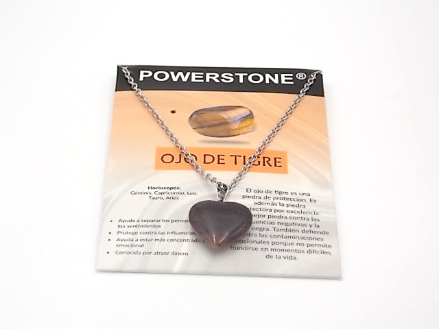 Colgante de piedra natural de Ojo de tigre en forma de Corazón de 20mm
