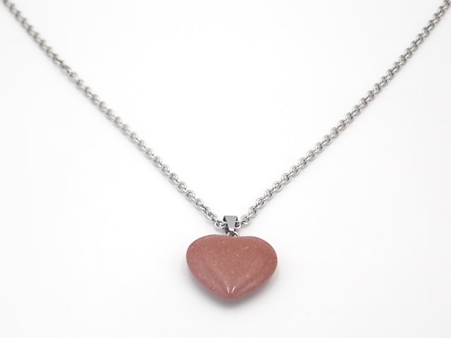 Colgante de piedra natural de Venturina dorada en forma de Corazón de 20mm
