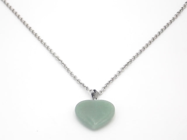 Colgante de piedra natural de Venturina verde en forma de Corazón de 20mm