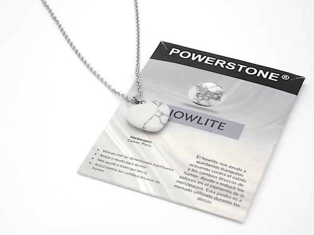 Colgante de piedra natural de Howlite en forma de Corazón de 20mm