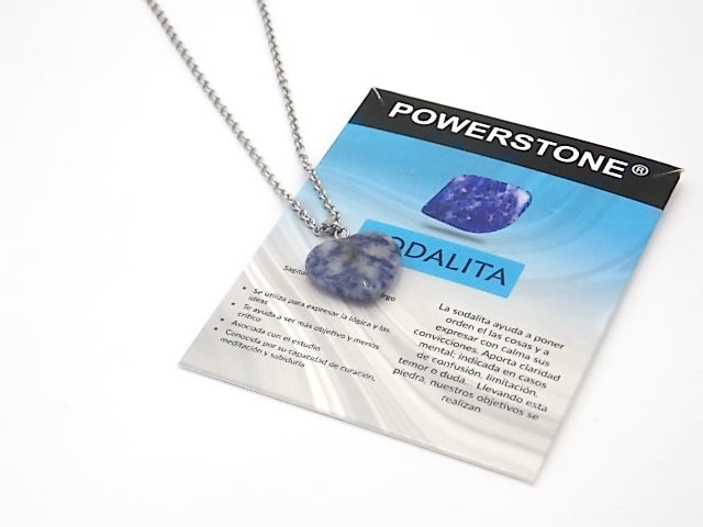 Colgante de piedra natural de Sodalita en forma de Corazón de 20mm