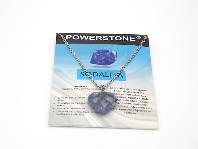 Colgante de piedra natural de Sodalita en forma de Corazón de 20mm