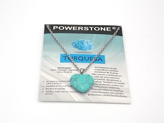 Colgante de piedra natural de Turquesa en forma de Corazón de 20mm