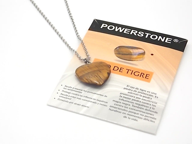Colgante de piedra natural de Ojo de tigre en forma de Corazón de 30mm