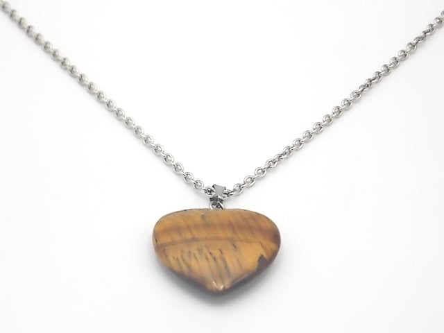 Colgante de piedra natural de Ojo de tigre en forma de Corazón de 30mm