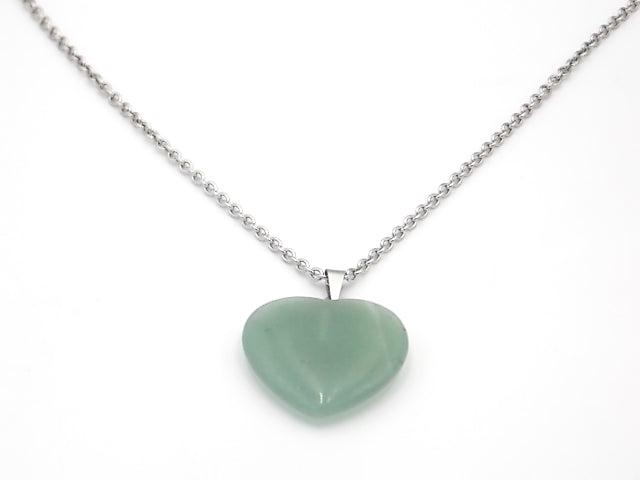 Colgante de piedra natural de Venturina verde en forma de Corazón de 30mm